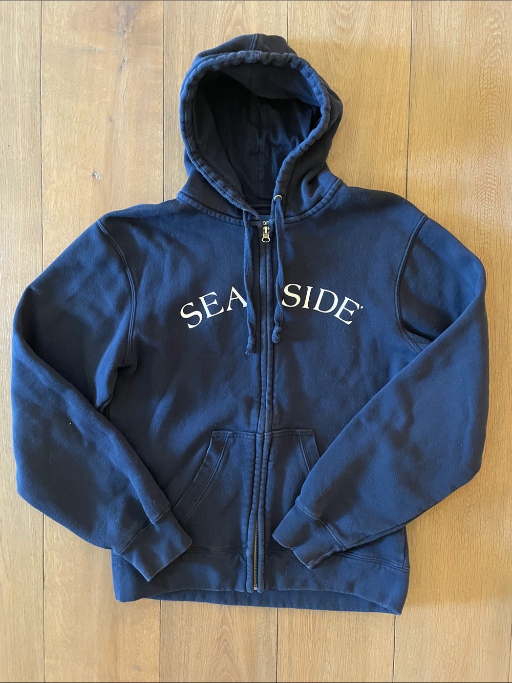 Seaside Navy Zip-Up Hoodie